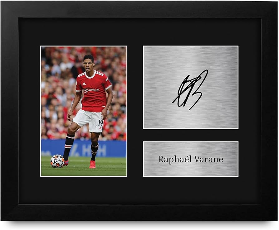 Amazon.com: HWC Trading Raphael Varane Framed Gifts Printed Signed