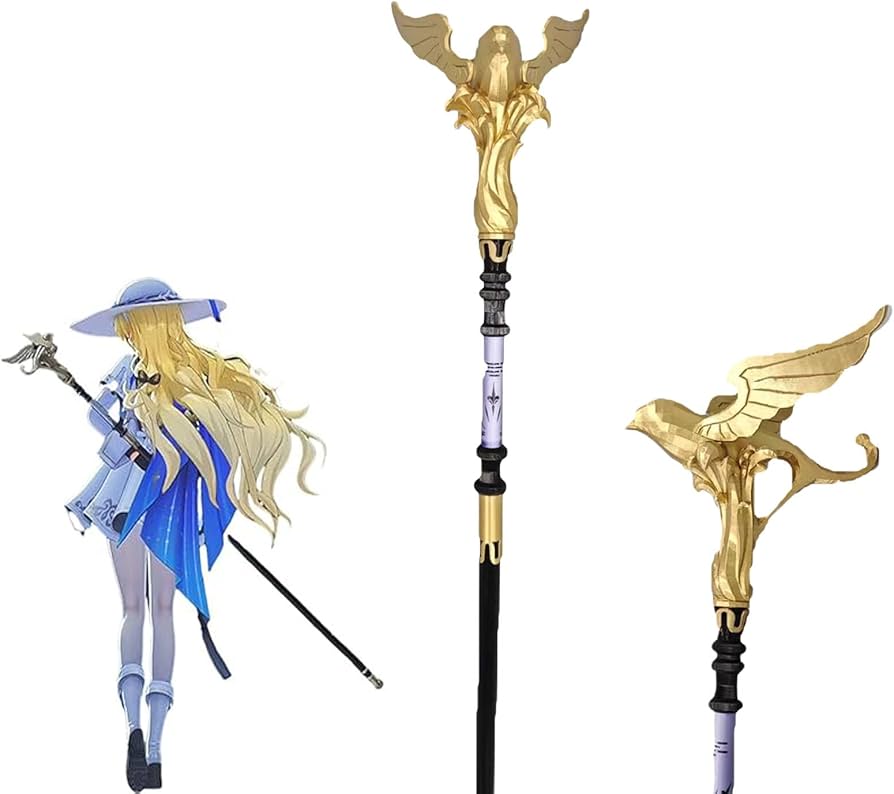 Amazon.co.jp: 鳴潮 フィービー コスプレ道具 武器 法杖 杖 160cm 分解