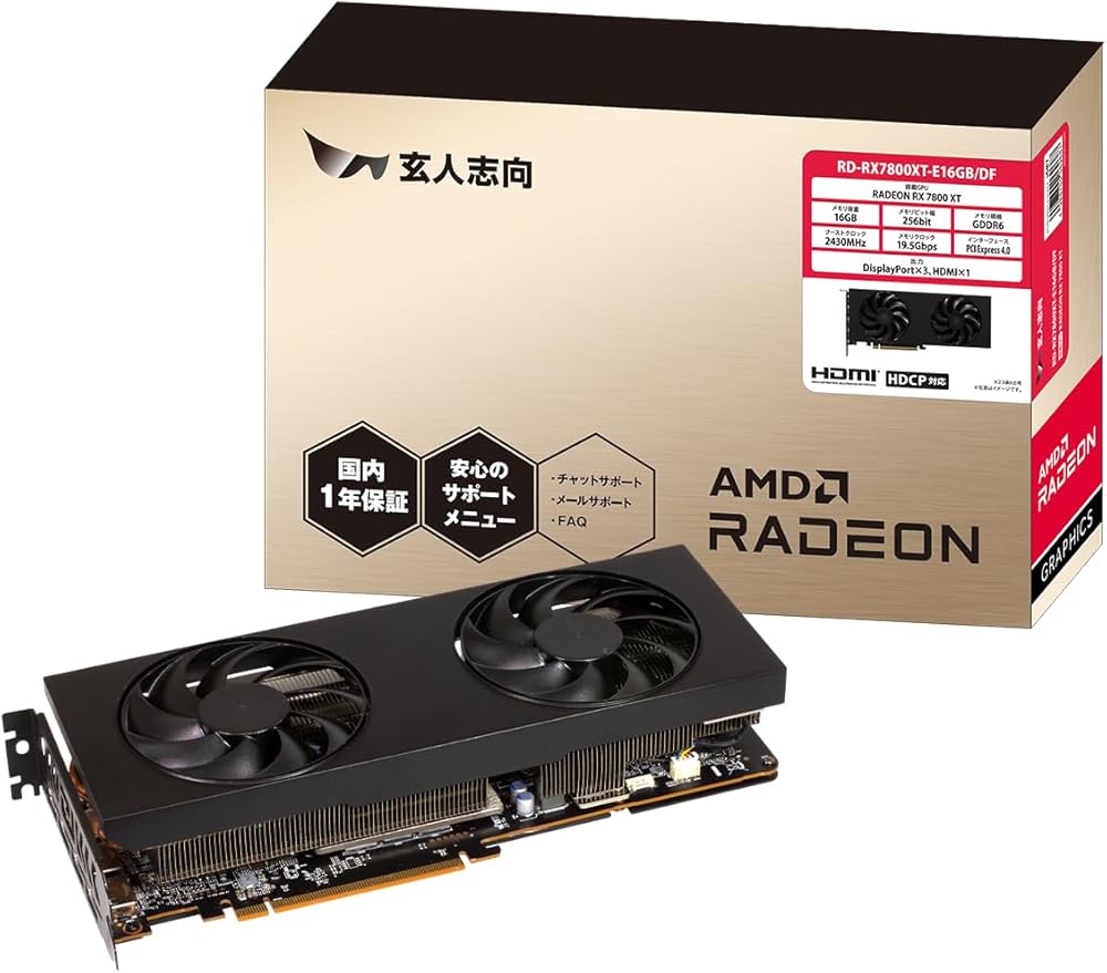 Amazon | 玄人志向 Radeon / RX7800XT 搭載 グラフィックボード GDDR6