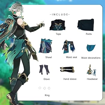 Amazon.co.jp: [HUNIY] 原神 アルハイゼン コスプレ衣装 豪華版 フル
