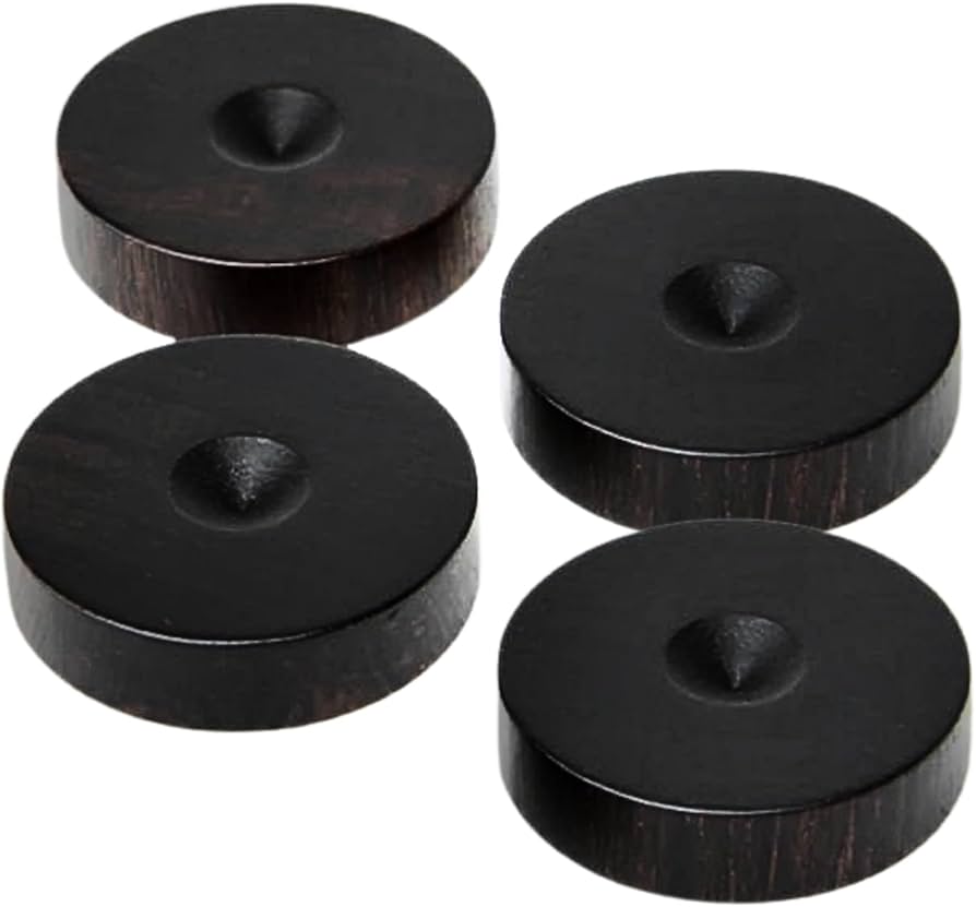 Amazon | nanomaru 木製 黒檀 インシュレーター スピーカー オーディオ