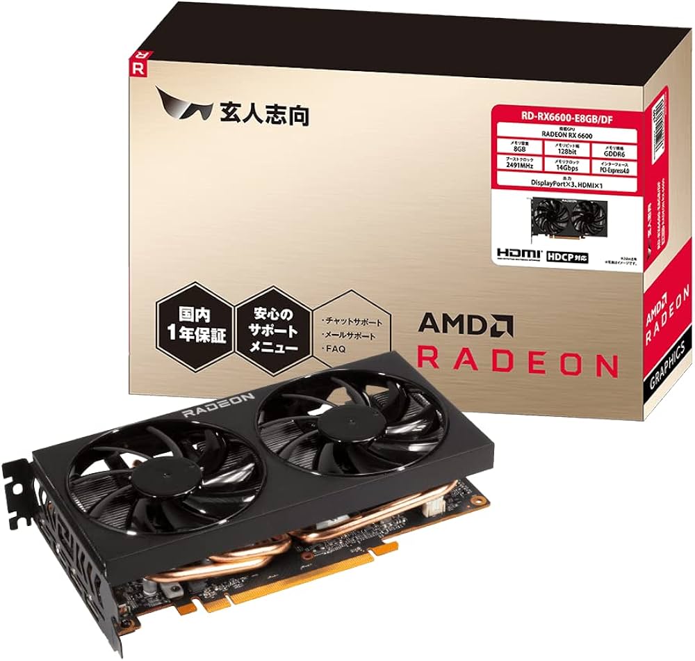 Amazon.co.jp: RD-RX6600-E8GB/DF Graphics Board AMD Radeon RX6600