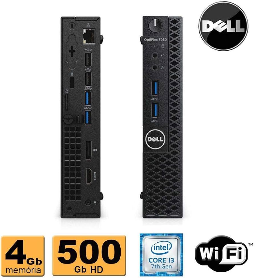 Cpu Mini Computador Dell Optiplex 3050 Intel Core i3 7100 4Gb DDR4