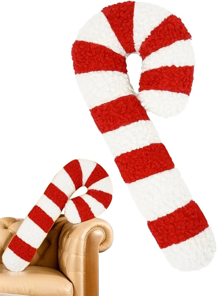 Amazon｜Candy Cane クッション、ぬいぐるみ クッション | クリスマス