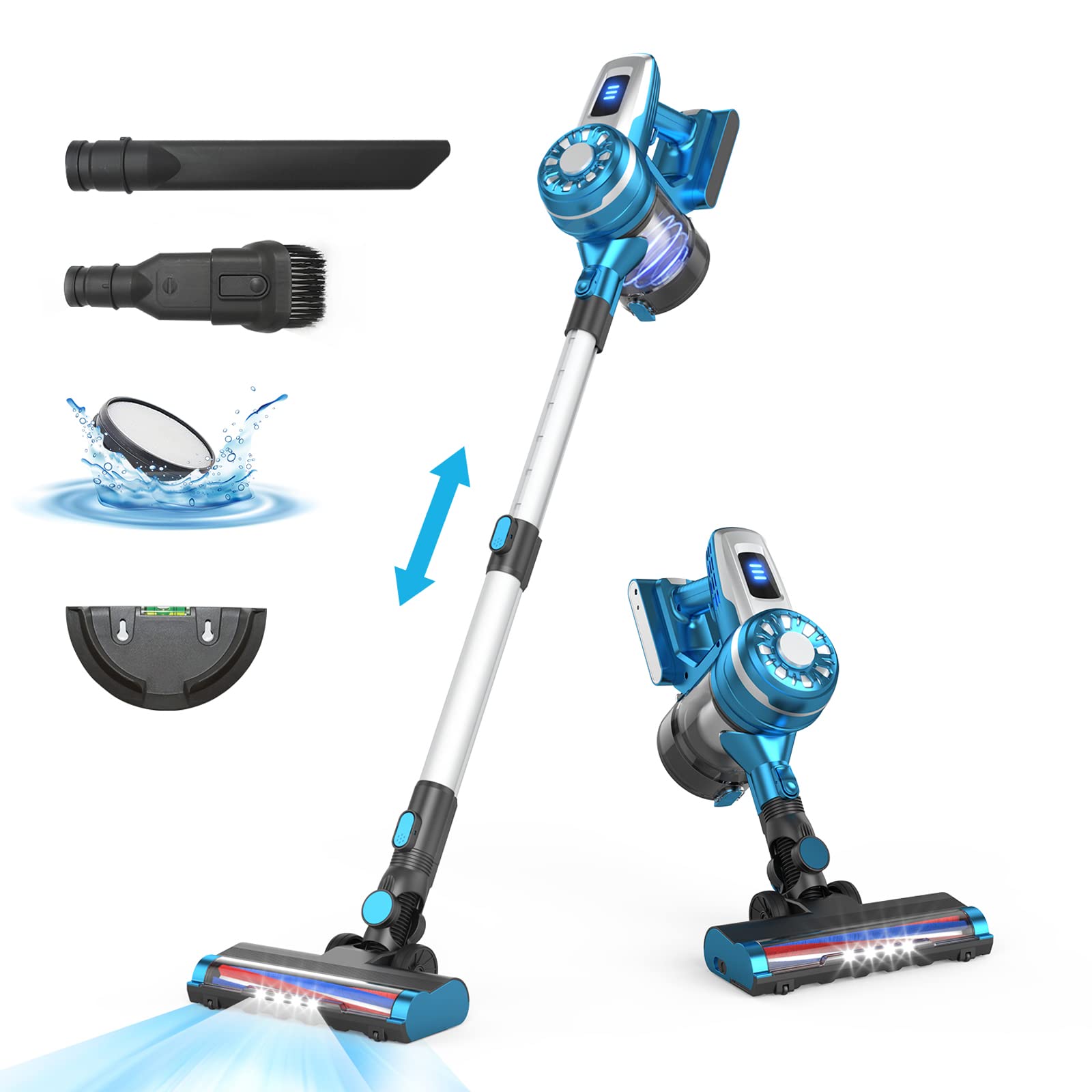 Amazon | コードレス 掃除機 スティッククリーナー 20Kpa 超強力吸引