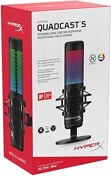 Amazon.com: HyperX QuadCast S RGB USB Condenser Microphone for PC