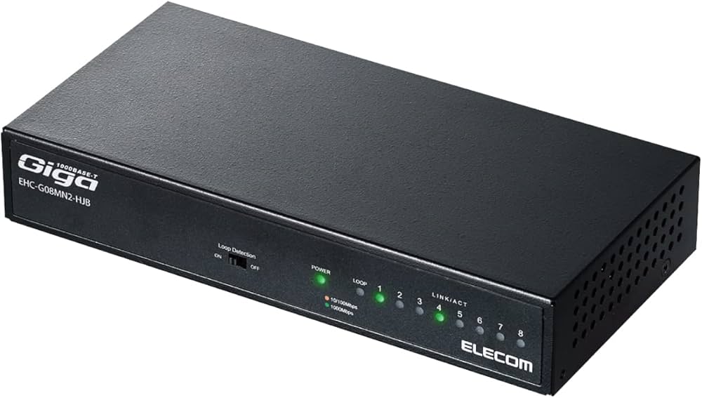 Amazon | エレコム スイッチングハブ ギガビット 8ポート 金属筐体