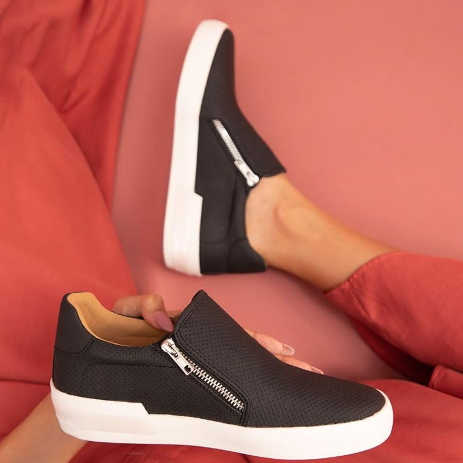 Amazon.com | MKS SHOES Zion Fashion Sneaker, Perforated Leather