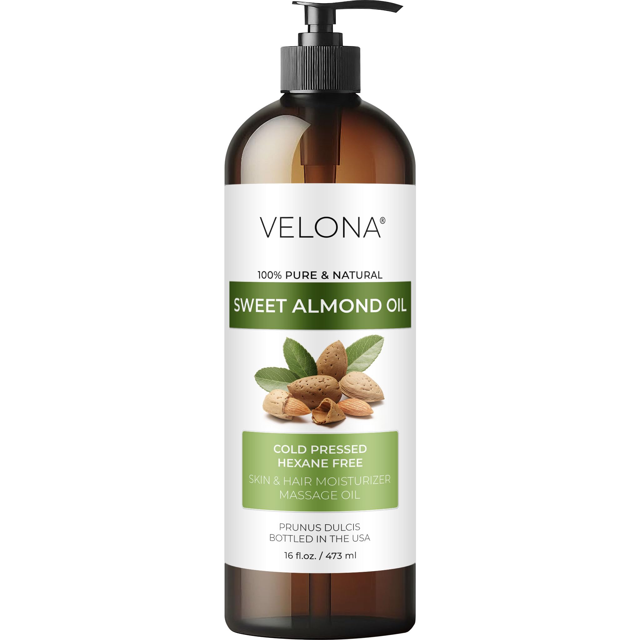 Amazon.com : velona Sweet Almond Oil - 16 Fl Oz | 100% Pure and