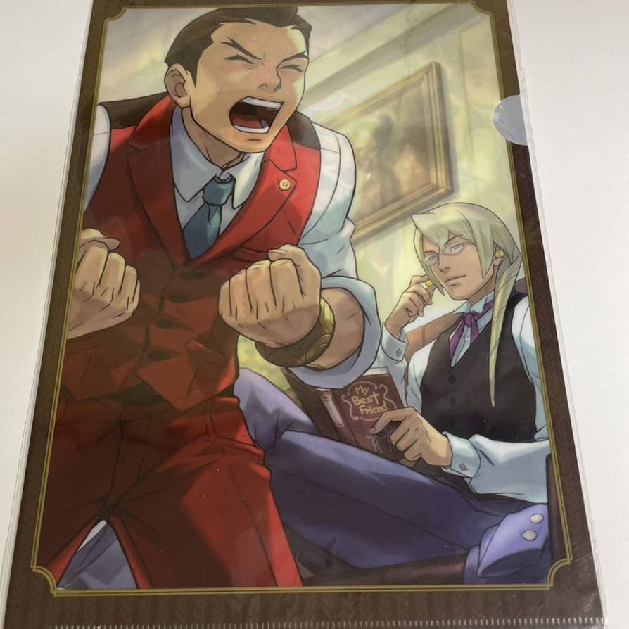 Amazon.co.jp: 逆転裁判 15周年 クリアファイル 綾里真宵 成歩堂龍一