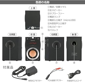 Amazon.co.jp: オーム電機AudioComm スピーカー 有線 パソコン テレビ