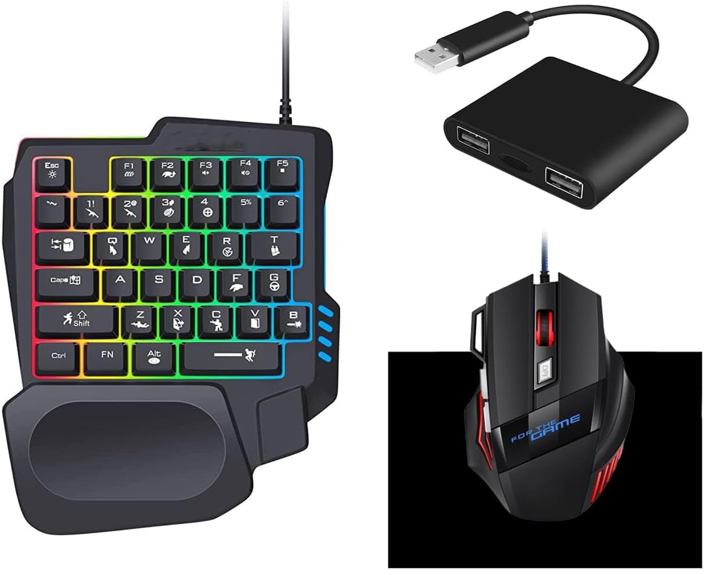 Amazon.co.jp: 片手キーボード マウス コンバーター セットSwitch