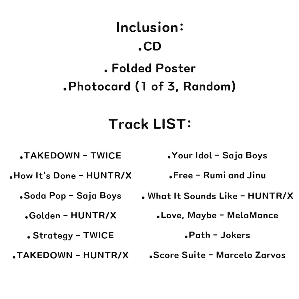 K-POP Sound Track Album - [Kpop Demon Hunters] Folded Poster +