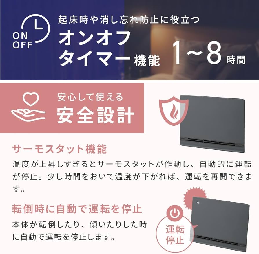 Amazon | スリーアップ 超薄型 パネルセラミックヒーター 節電/室温