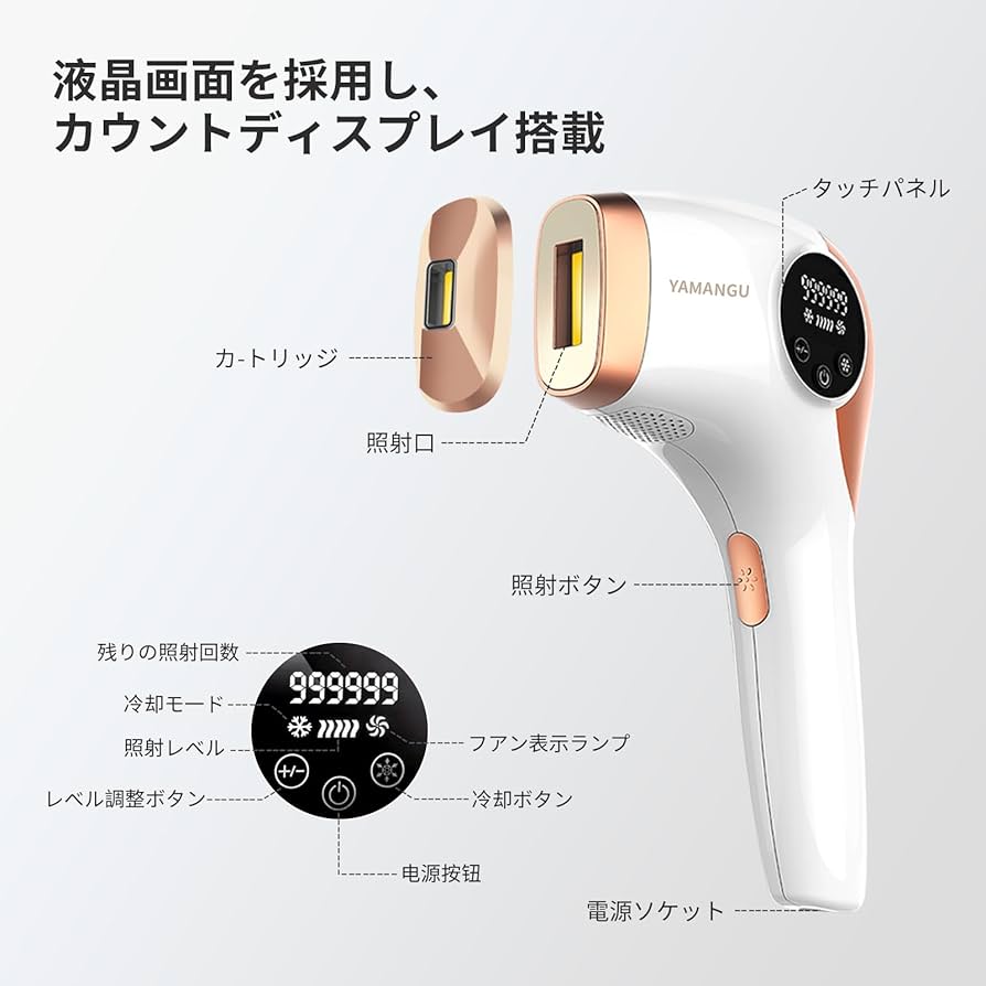 Amazon | YAMANGU 脱毛器 低温サファイア冷感脱毛 レディース メンズ
