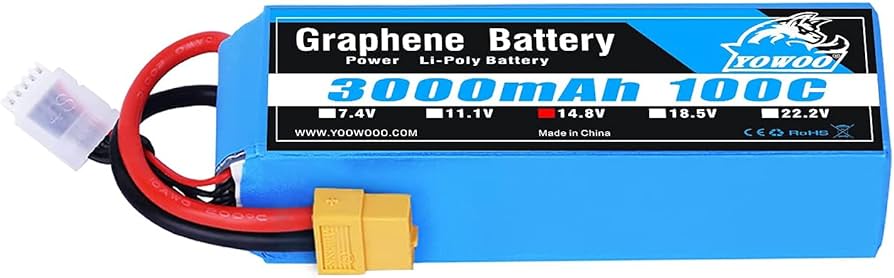Amazon.co.jp: Yowoo 4S LiPoバッテリー3000mAh 100C 14.8V グラフェン