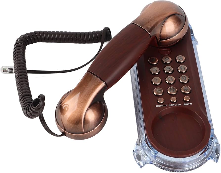 Amazon | [壁掛け電話] アンティークレトロ 壁掛け電話 有線電話ランド