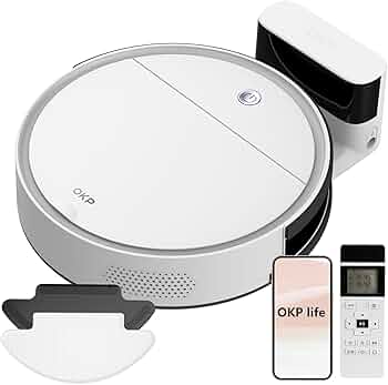 Amazon | ロボット掃除機 水拭き 両用 お掃除ロボット 強力吸引 OKP