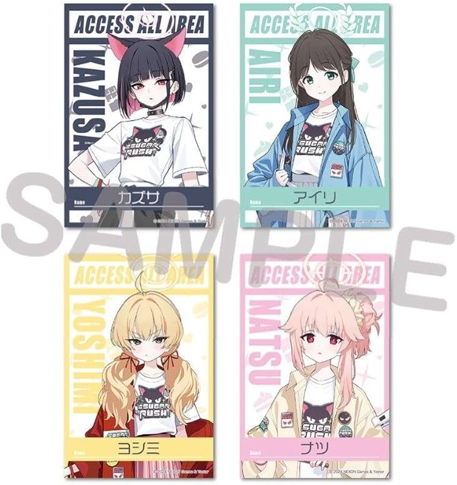 Amazon.co.jp: ブルアカ SUGAR RUSH ステッカー バックステージパス