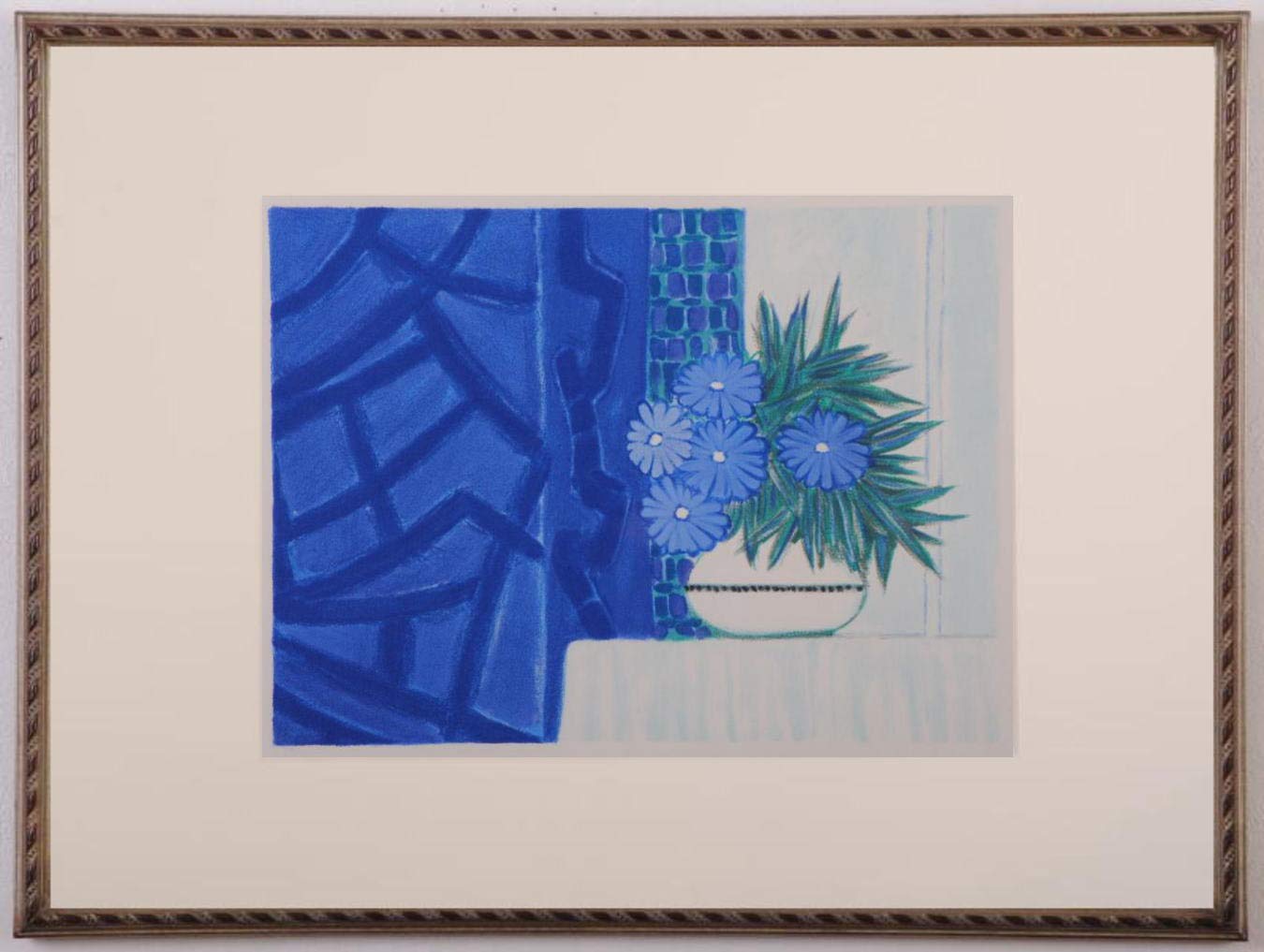 版画ヴィギュド青い基調の青い花々106/200