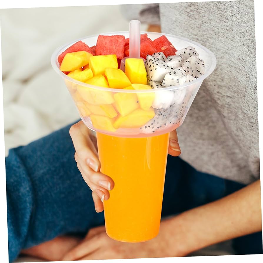 Amazon | COOLHIYA ポップコーン皿と透明ドリンクカップ10個セット