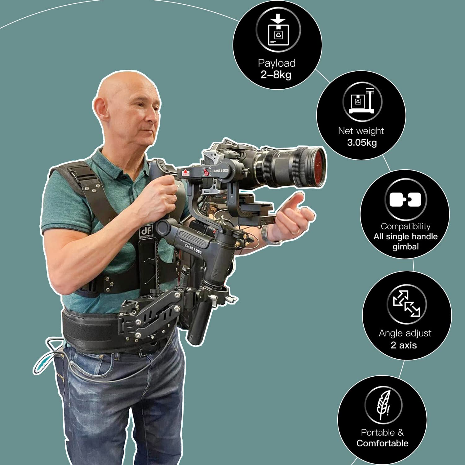 Amazon.com : DF DIGITALFOTO Thanos SE Gimbal Support Vest System