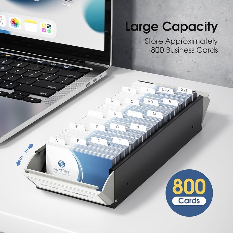 MaxGear Business Card Organizer Business Card File Name Card Case