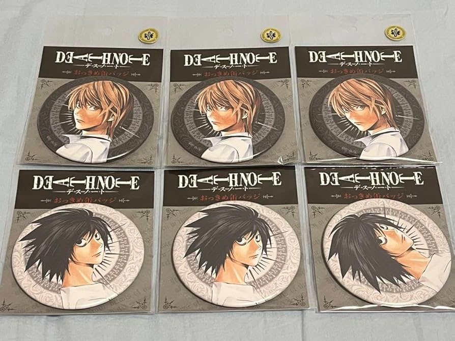 Amazon.co.jp: デスノート 夜神月 L おっきめ缶バッジ ポップアップ