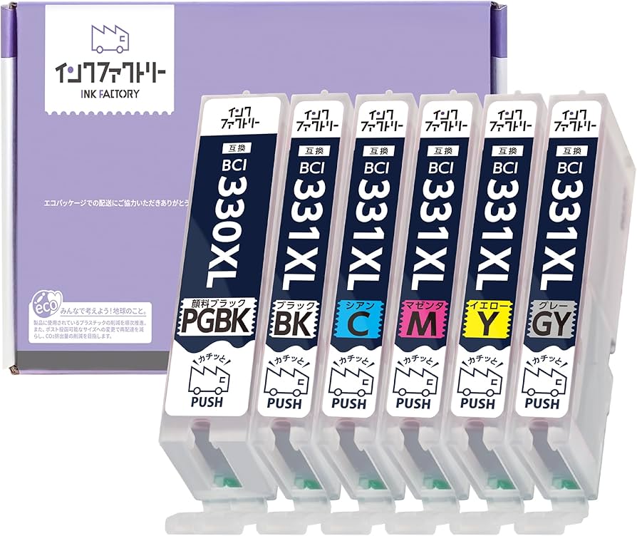 Amazon.co.jp: インクファクトリー BCI-331XL BCI-330XL 6色マルチ
