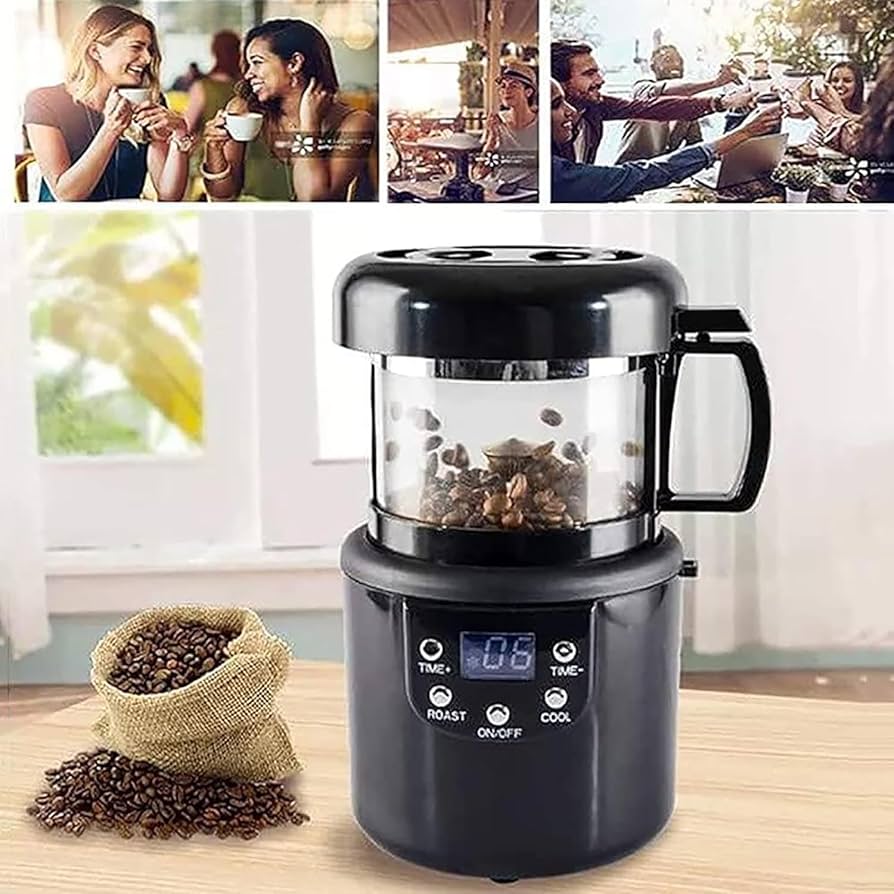 Amazon.co.jp : 自動コーヒー豆焙煎機、冷却とタイミング機能付き電動