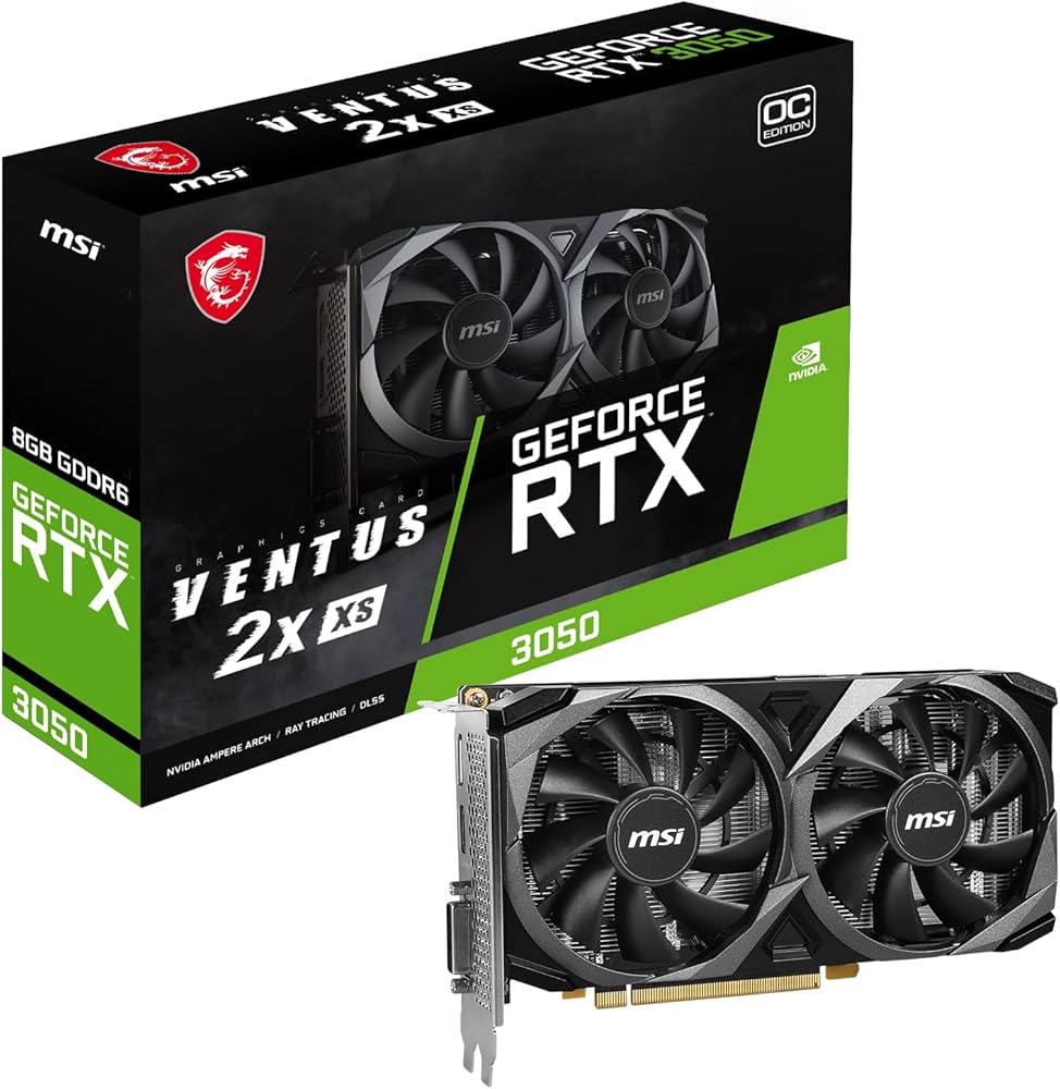 Amazon | MSI GeForce RTX 3050 VENTUS 2X XS 8G OC 2スロット/205mm