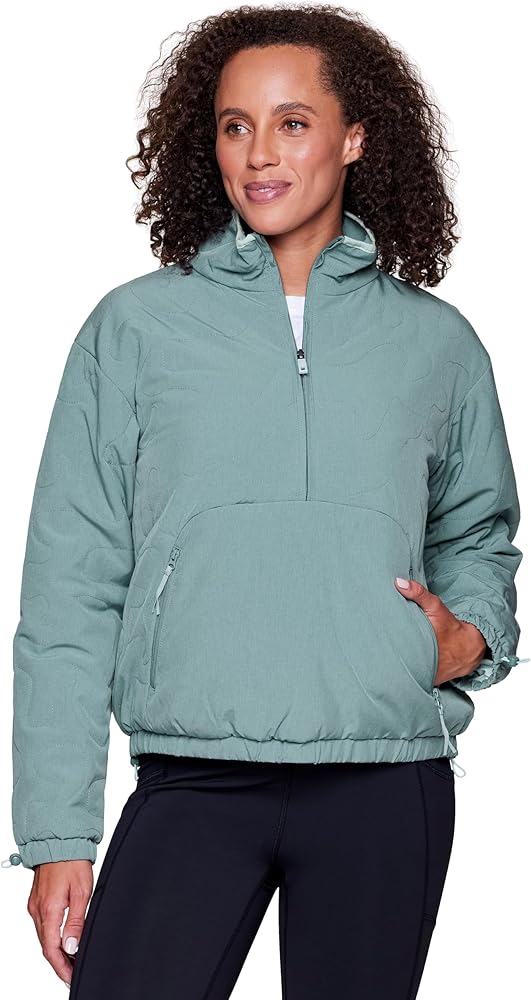 Avalanche Women's 1/2 Zip Puffer, Partial Zip Up Quick Drying