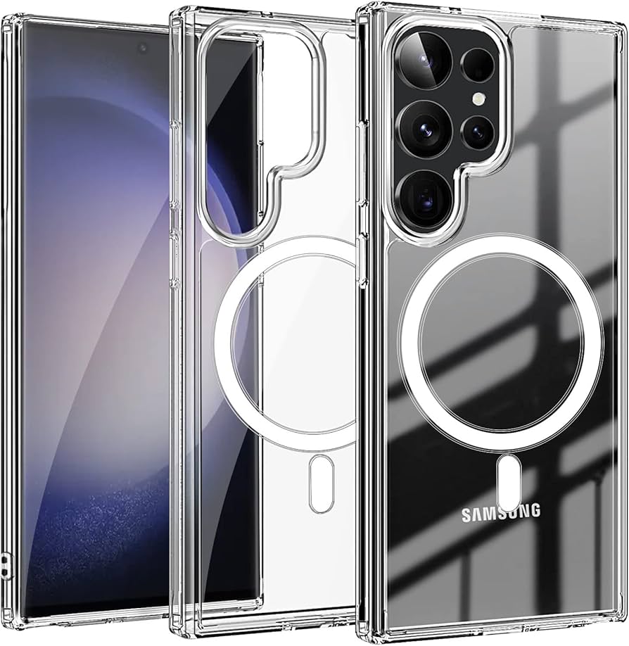 Amazon.co.jp: Galaxy S23 Ultra ケース クリア MagSafe対応 磁気充電