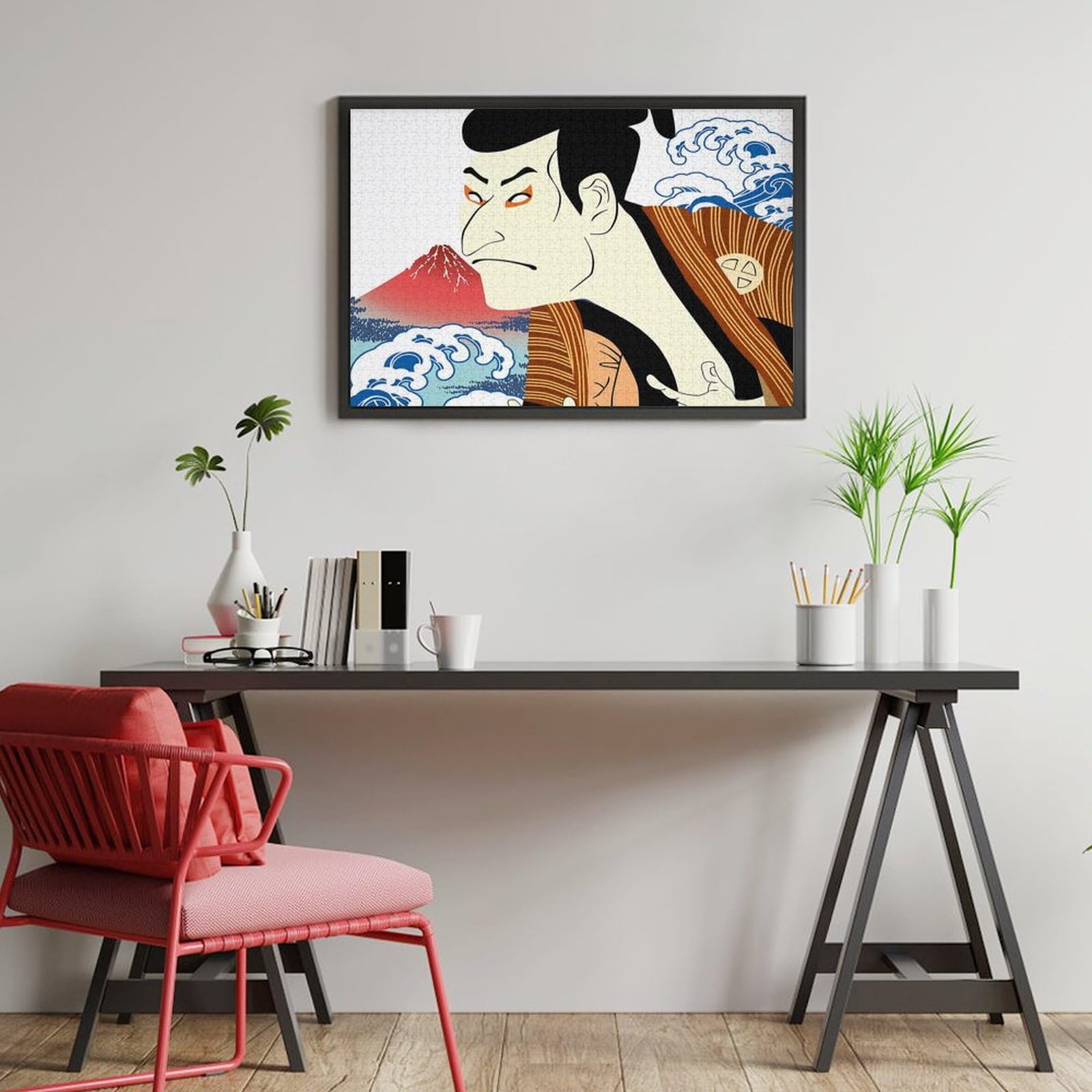 Amazon.co.jp: ジグソーパズル 和柄 歌舞伎 和風 富士山 浮世絵 写楽