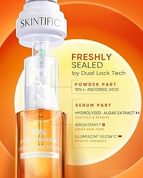 Amazon.com: SKINTIFIC Dual-Chamber Fresh Vitamin C Brightening