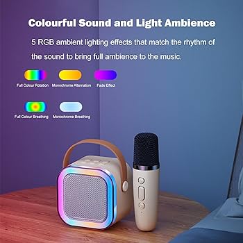 スピーカー マイク カラオケ 拡声器 RGB LIGHT SPEAKER Amazon