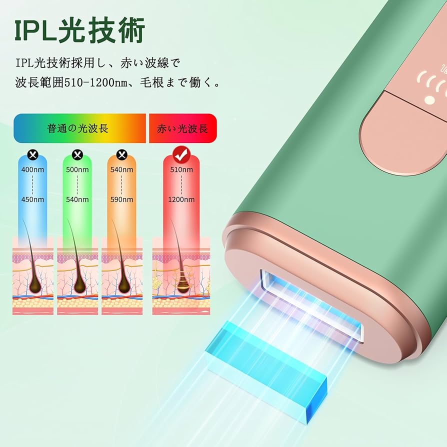 Amazon.co.jp: IPL 光脱毛器 VIO対応 VAPAKA 家庭用 脱毛器 だつもうき