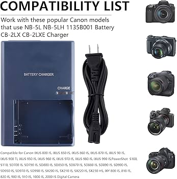 Amazon.co.jp: NB-5L CB-2LX キヤノン用バッテリー充電器:IXUS 90 800