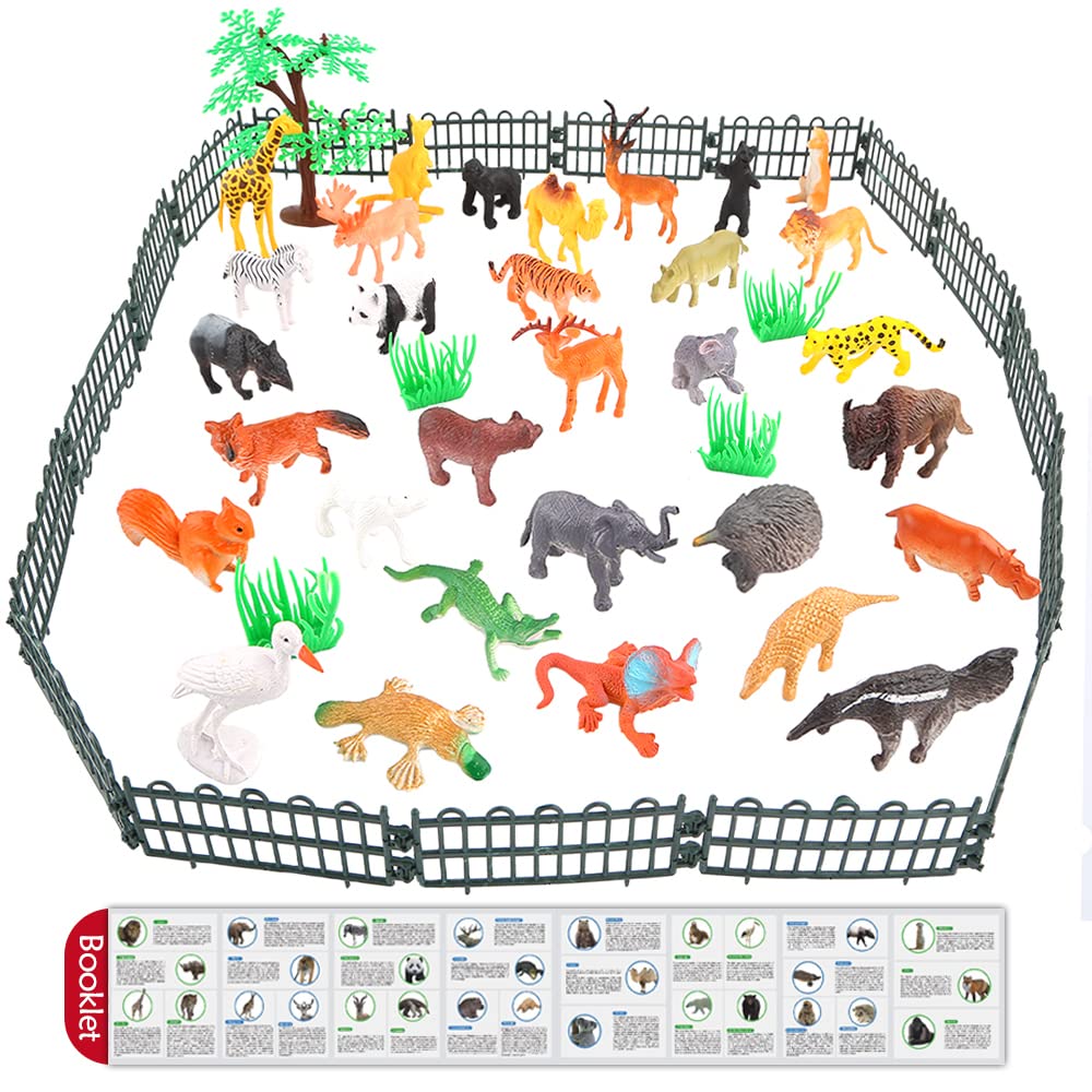 Amazon.co.jp: 動物玩具、54ミニジャングル動物玩具セット : おもちゃ