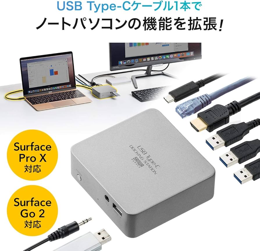 Amazon.co.jp: サンワダイレクト ドッキングステーション type C 7-in