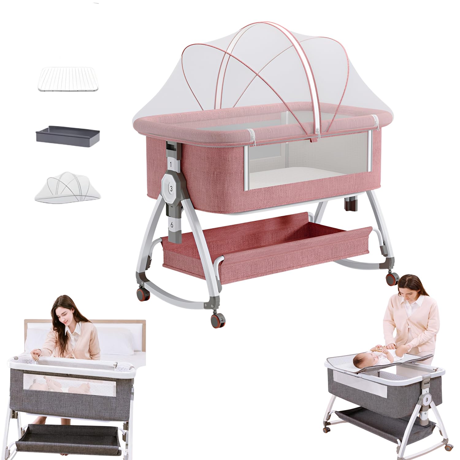 Amazon.co.jp: [AOKOWN]【保育士が監修】 ベビーベッド 折りたたみ