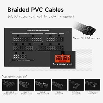 Amazon | PCCOOLER CPS PSU YS1000 電源、1000W 80 Plus Gold 認定