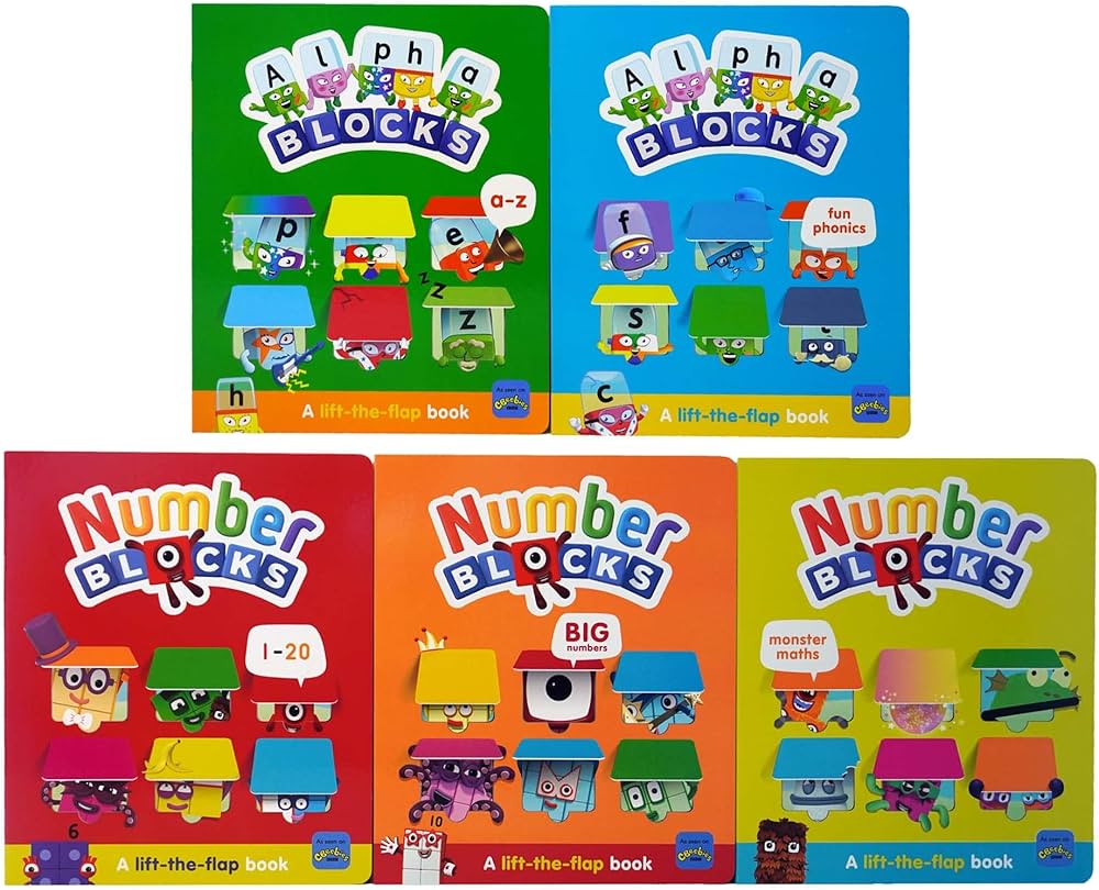 Amazon | Numberblocks and Alphablocks 5 Book Lift-the-Flap Set