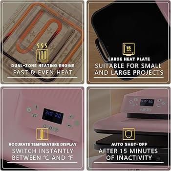 Amazon.com: HTVRONT Auto Heat Press Machine for T Shirts - Heat
