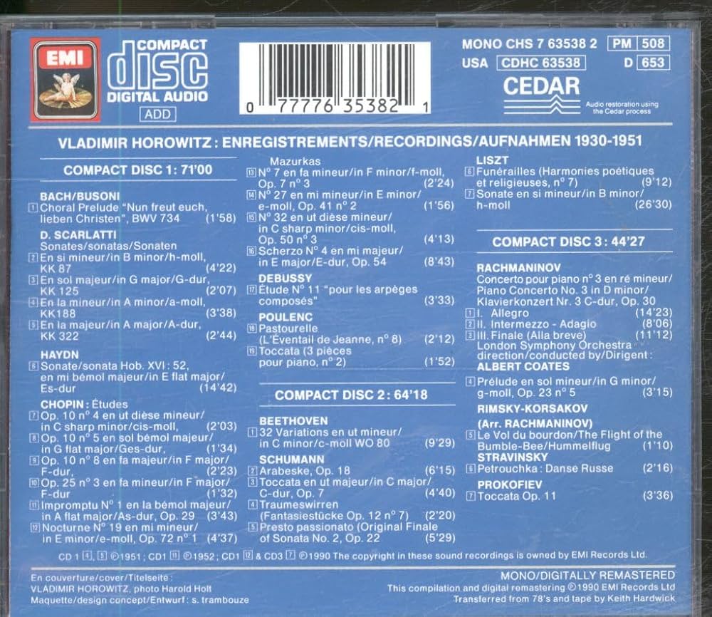 Horowitz, Vladimir - Vladimir Horowitz: Recordings 1930-1951