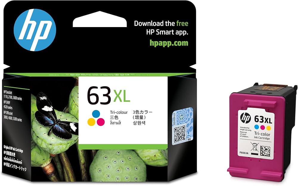 Amazon.co.jp: HP 63XL 純正 インクカートリッジ カラー増量 F6U63AA