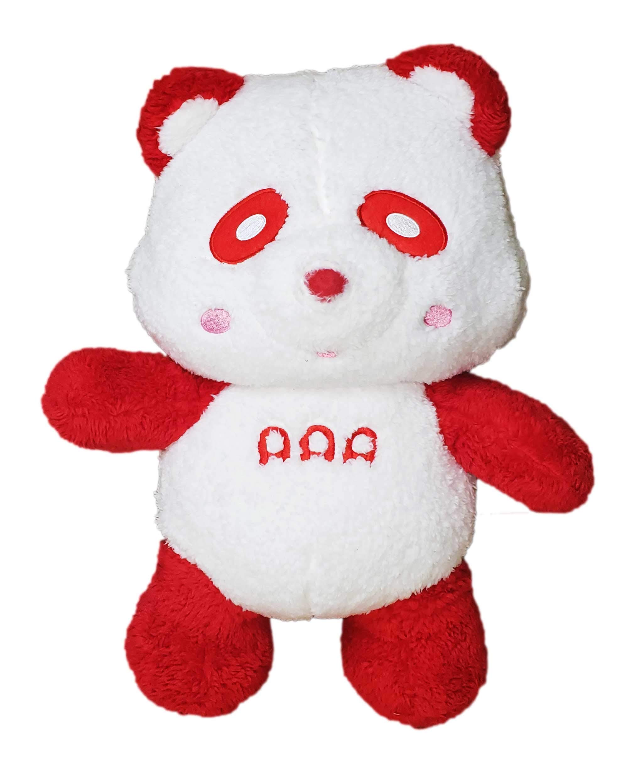 Amazon.co.jp: AAA ☆え～パンダ ふさふさBIGぬいぐるみ レッド 赤