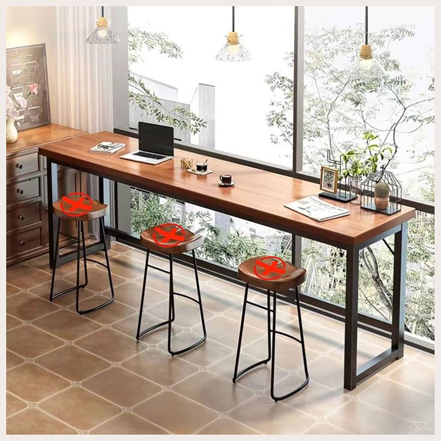 Amazon｜Stujhkl カウンターテーブル ハイテーブル 高さ120cm お洒落