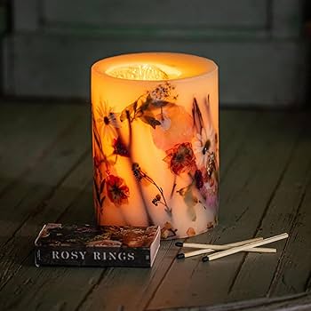 Amazon.co.jp: Rosy Rings ラウンドキャンドル 6.5インチ アプリコット