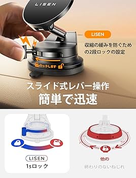 Amazon.co.jp: LISENスマホホルダー 車 ワイヤレス充電 マグネット
